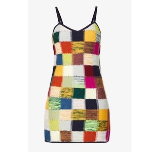 NWT Acne Studios Knit Check Dress in Multicolor